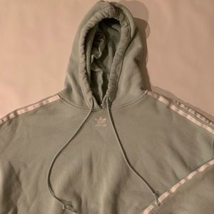 Adidas cropped teal hoodie